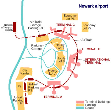 Newark airport map